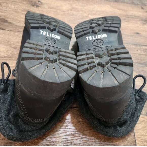 Timberland Wool & Leather Toggle Button Closure Roll Down/ Foldable Boots